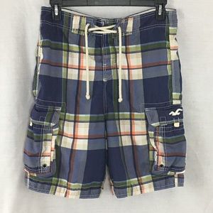 HOLLISTER Swim Trunks Board Shorts Plaid Small